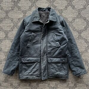 APC Jacket Men's Small Navy Cotton Chore Workwear Rue Madame Paris Distressed
